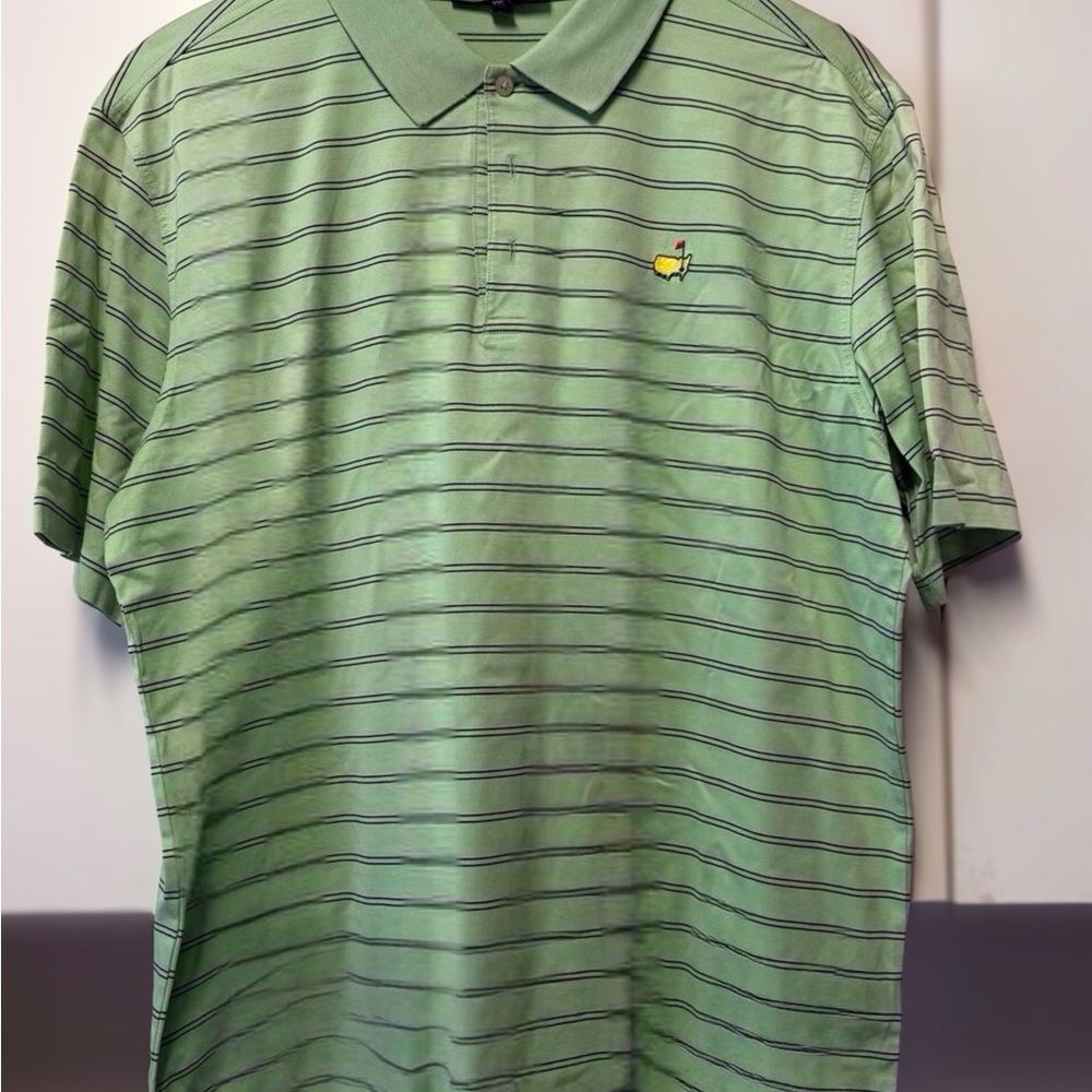 Green Striped Polo Shirt